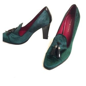 Tommy Hilfiger velvet pumps