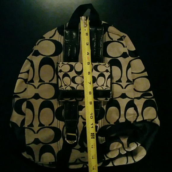 Black Coach Signature Backpack