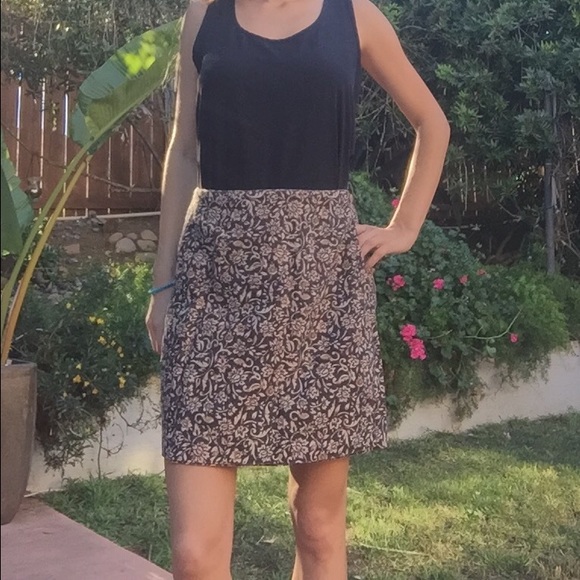 High waisted floral skirt