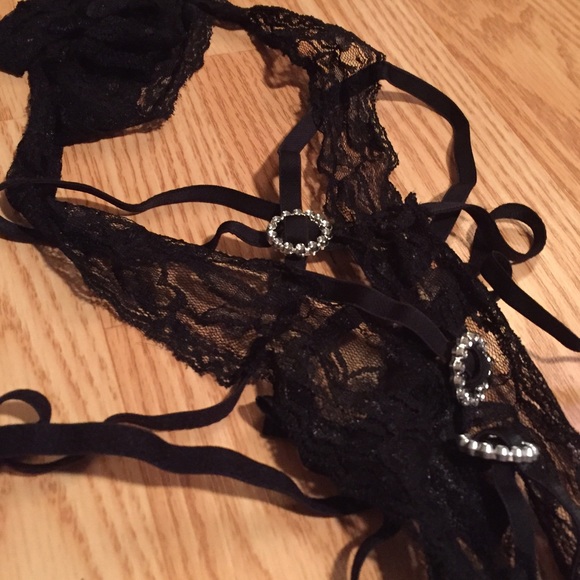 Black lace teddy. XSmall.