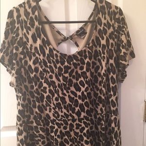 Torrid size 3 leopard peplum top