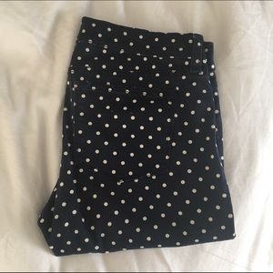 J Crew Toothpick Dot Pant