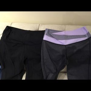 Lululemon groove pants with v design at belly