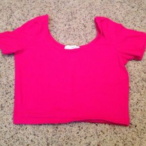 Hot pink Forever 21 crop top