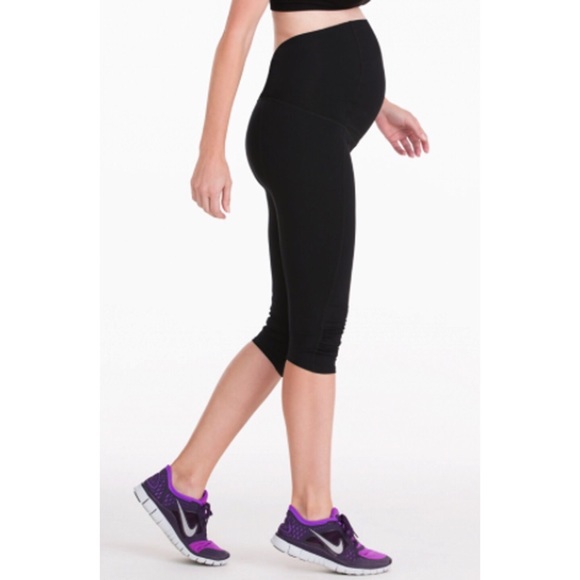 Seamless Belly maternity Black Legging