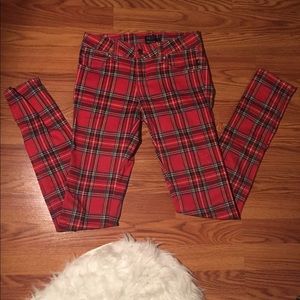 Red Plaid TRIPP Pants, Size 25