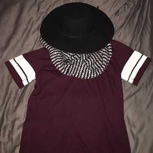 Maroon T-Shirt Dress