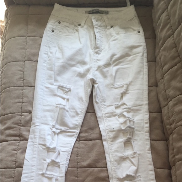 High waisted skinny jeans