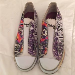 Ed Hardy slip on shoes
