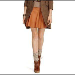 Designer 💥 Ralph Lauren Polo leather skirt