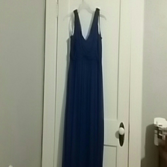 Floor length David's Bridal bride's maid dress