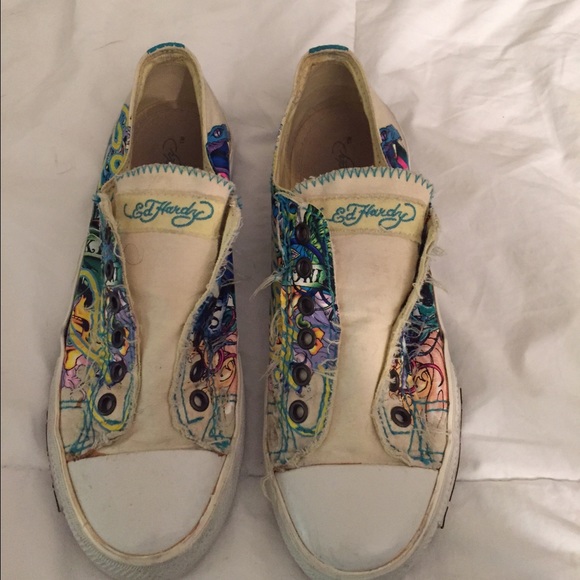 Ed hardy slip on shoes