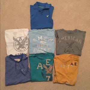 Men's Hollister and American Eagle Shirt Bundle