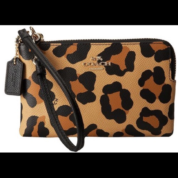 Coach Ocelot Print Wristlet (neutral print)