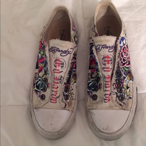 Ed hardy slip on shoes