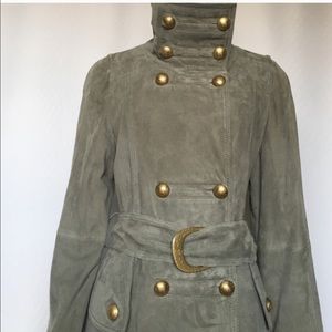 Escada leather trench coat