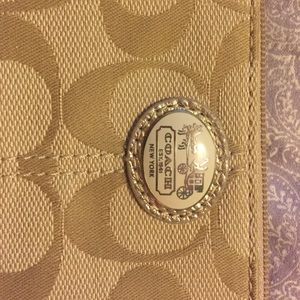 Coach gold wristlet NWOT
