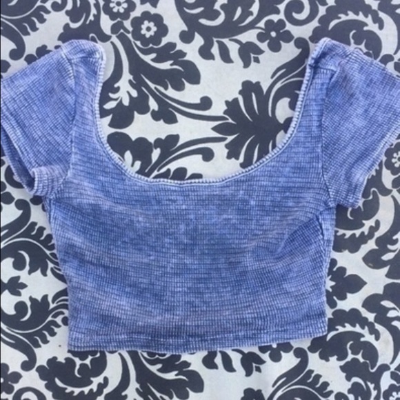 Gray crop top