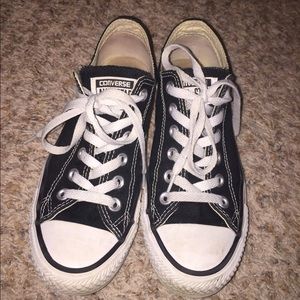 Converse black low tops
