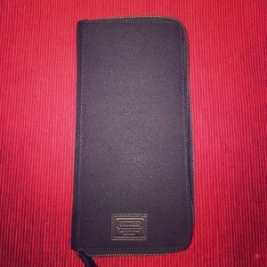 Black Coach Travel Card Holder