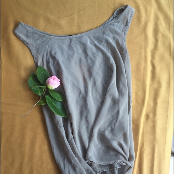 Light gray sheer top