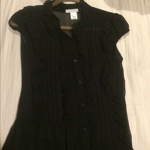 Charlotte Russe sheer black blouse