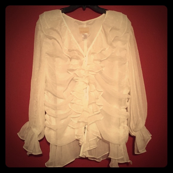 Women's 2X Ruffled Poet Blouse Shirt