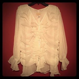 Women's 2X Ruffled Poet Blouse Shirt