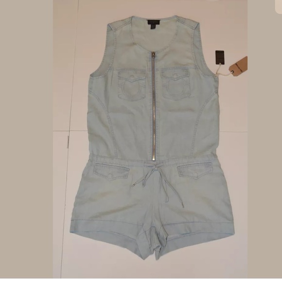 True Religion Tops - New true religion indigo tencel utility romper