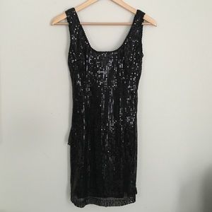 Black sequined tank