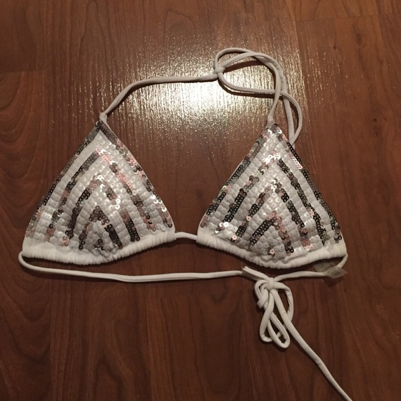 Sparkly Victoria's Secret string bikini top
