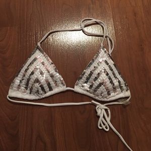 Sparkly Victoria's Secret string bikini top