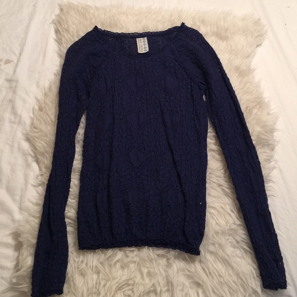Free People Eyelet Top