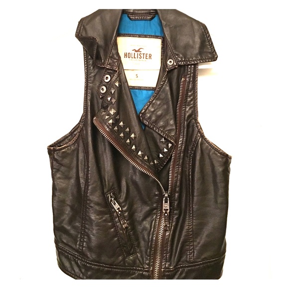 Hollister Leather Vest with studs