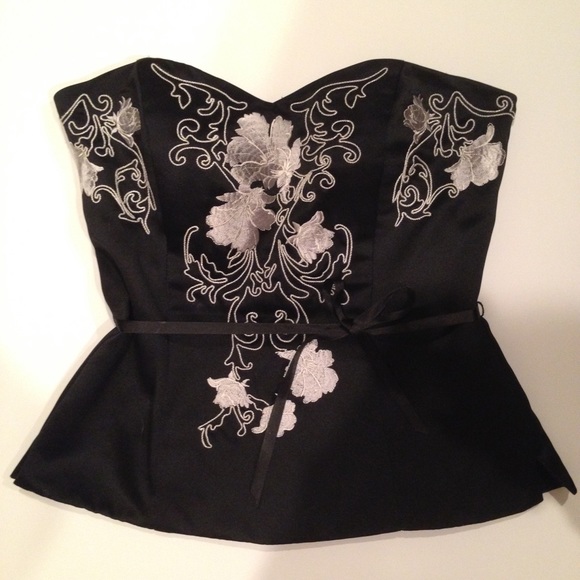 WHBM Embroidered Bustier