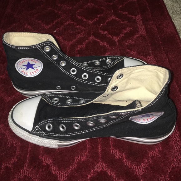 Black high top converse