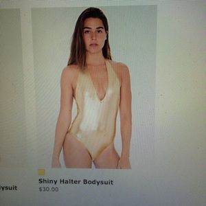 Gold American apparel bodysuit - size L never worn