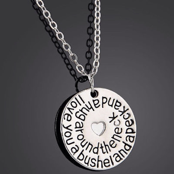 Tibetian silver I Love you a Bushel ...Necklace. - Picture 2 of 3