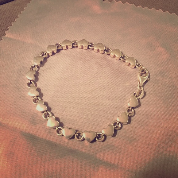 Silver heart bracelet