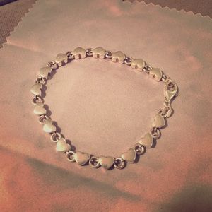 Silver heart bracelet