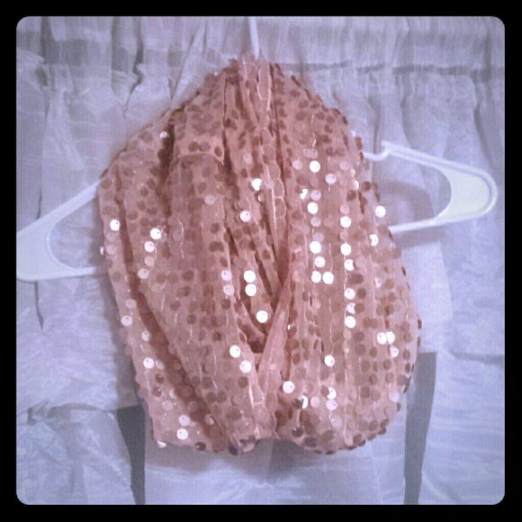Champaign colored sequin scarf!