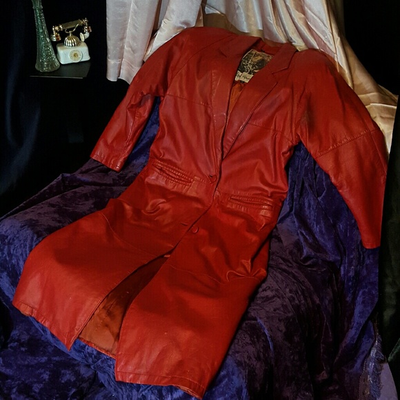 Vintage leather duster trench price lowered!!
