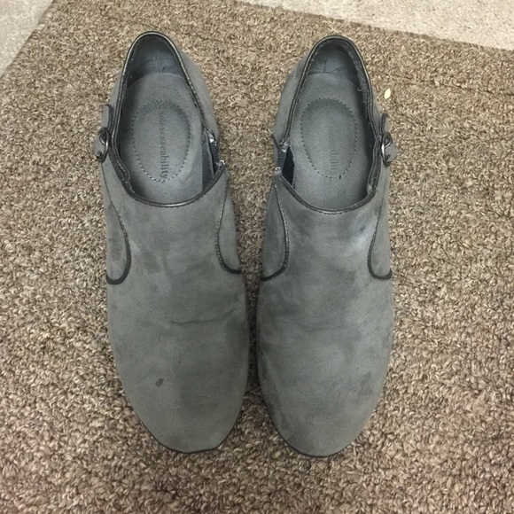 Gray Suede Booties