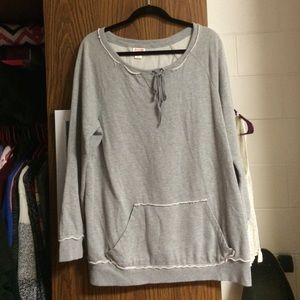 Grey scoop neck sweatshirt