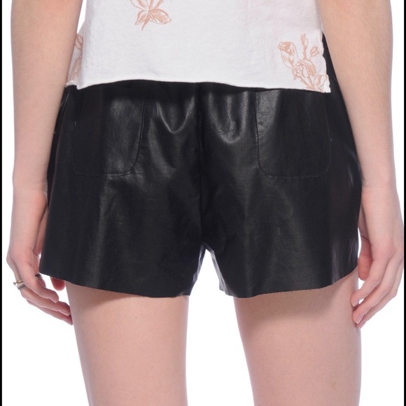 Vegan Leather Shorts - Picture 2 of 4