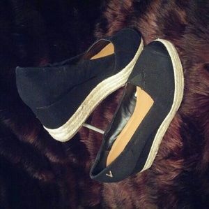 Victor Alfaro Black wedge heels "lomis2"