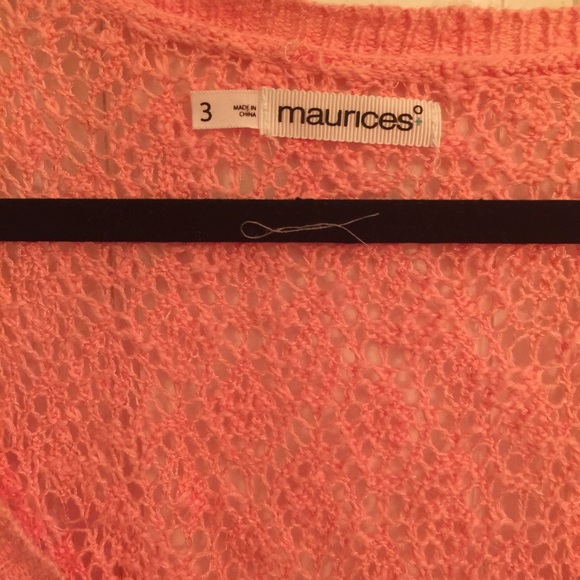 Pink and cream colored Crochet sweater - Picture 2 of 3