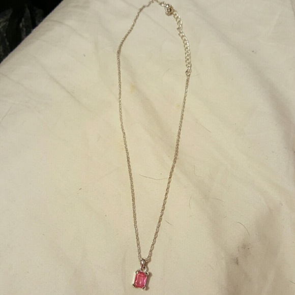 Pink gemstone necklace