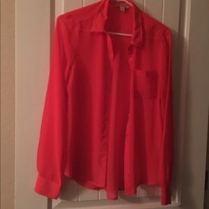 Sheer American Eagle Button Up