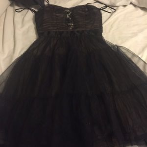 Black tulle dress